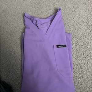 Jaanuu Purple V-Neck Scrub Top & bottom set